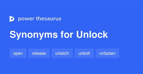 unlock synonym|synonyms of unlocking.